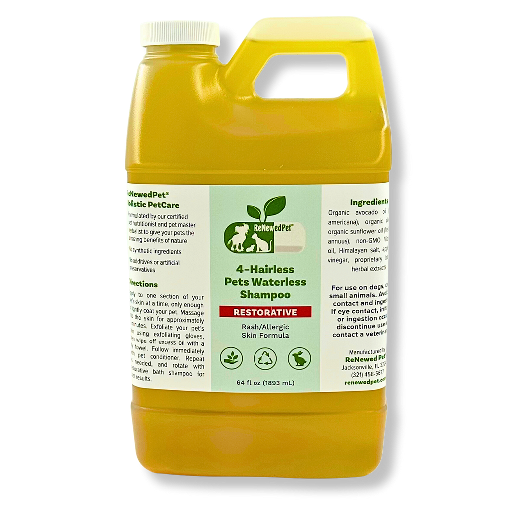 4-HAIRLESS PETS RESTORATIVE WATERLESS SHAMPOO